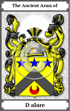 D alare Family Crest Download (JPG)  Book Plated - 150 DPI